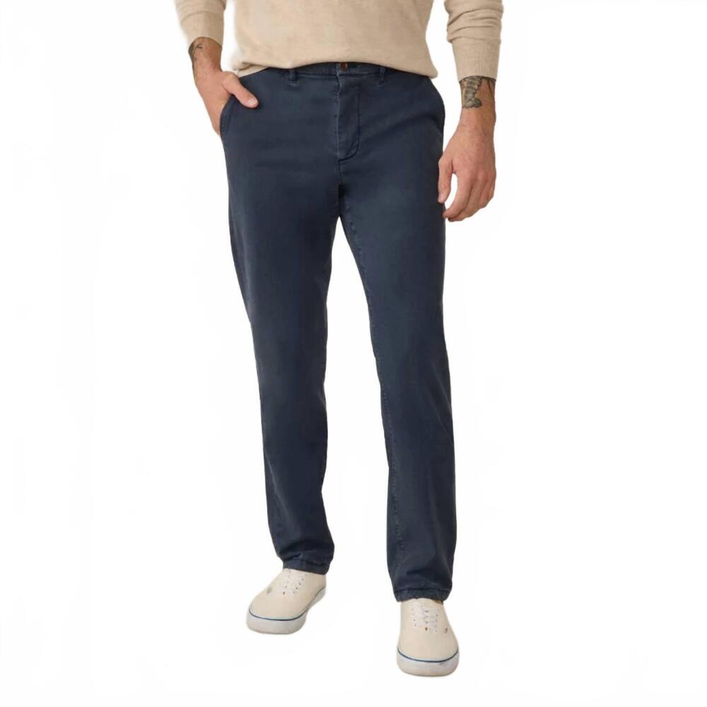 NEW FAHERTY coastline stretch chino pant - 32" in blue nights